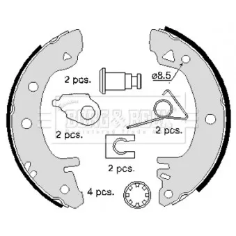 Jeu de mâchoires de frein BORG & BECK BBS6097