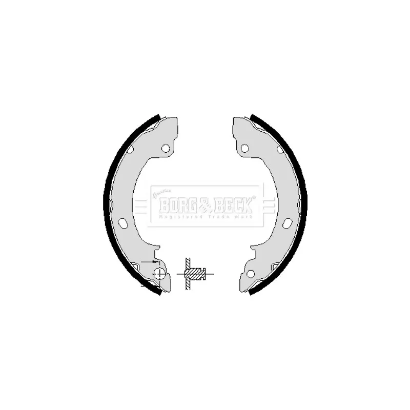 Jeu de mâchoires de frein BORG & BECK BBS6100