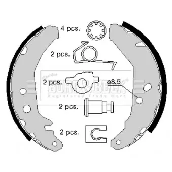 Jeu de mâchoires de frein BORG & BECK BBS6149
