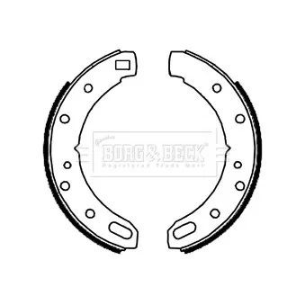 Jeu de mâchoires de frein BORG & BECK BBS6173
