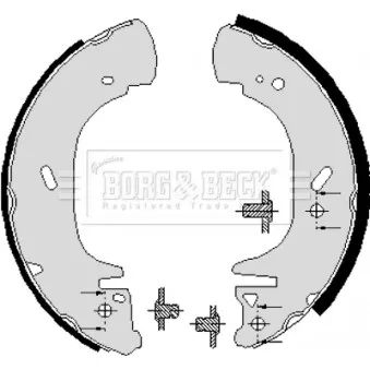 Jeu de mâchoires de frein BORG & BECK