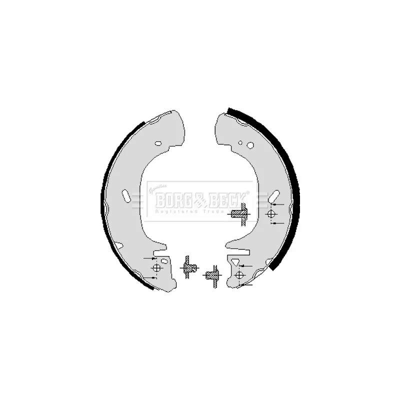 Jeu de mâchoires de frein BORG & BECK BBS6190