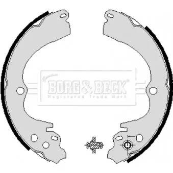 Jeu de mâchoires de frein BORG & BECK BBS6204