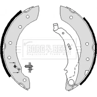 Jeu de mâchoires de frein BORG & BECK BBS6233