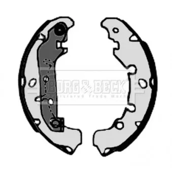 Jeu de mâchoires de frein BORG & BECK BBS6320