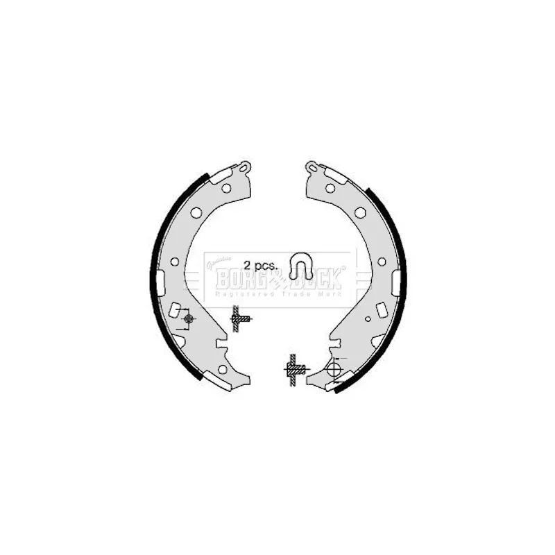 Jeu de mâchoires de frein BORG & BECK BBS6336