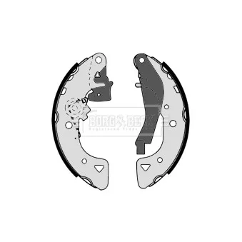 Jeu de mâchoires de frein BORG & BECK BBS6386