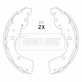 Jeu de mâchoires de frein BORG & BECK BBS6445