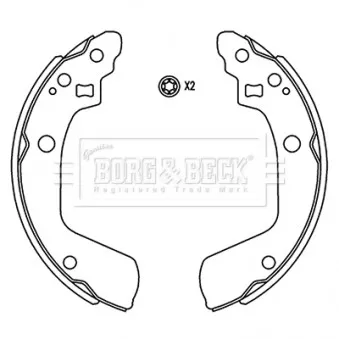 Jeu de mâchoires de frein BORG & BECK BBS6509