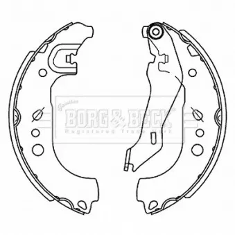 Jeu de mâchoires de frein BORG & BECK BBS6514