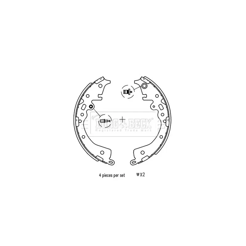 Jeu de mâchoires de frein BORG & BECK BBS6706