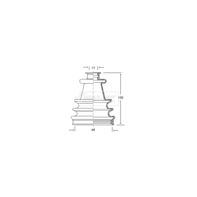 Joint-soufflet, arbre de commande BORG & BECK BCB2014