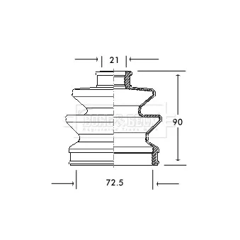 Joint-soufflet, arbre de commande BORG & BECK BCB2015