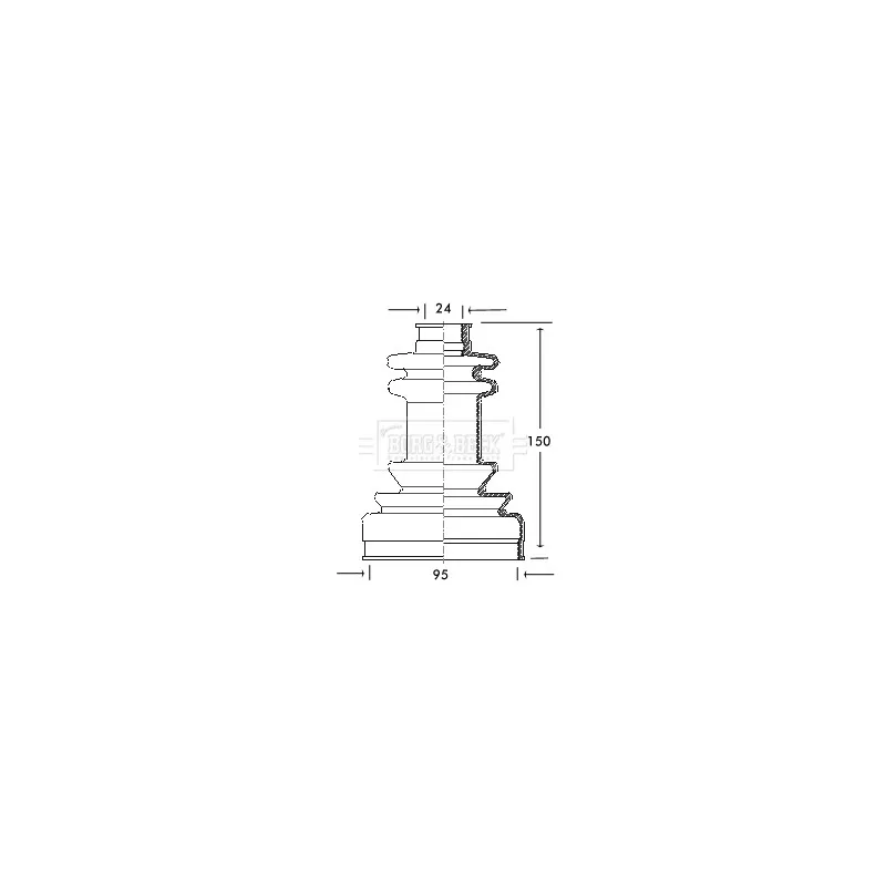 Joint-soufflet, arbre de commande BORG & BECK BCB2038