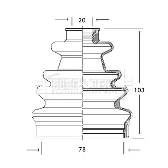 Joint-soufflet, arbre de commande BORG & BECK BCB2041