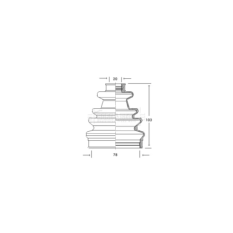 Joint-soufflet, arbre de commande BORG & BECK BCB2041