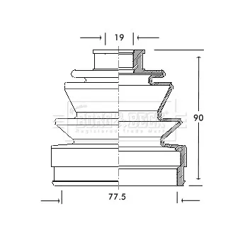 Joint-soufflet, arbre de commande BORG & BECK BCB2048