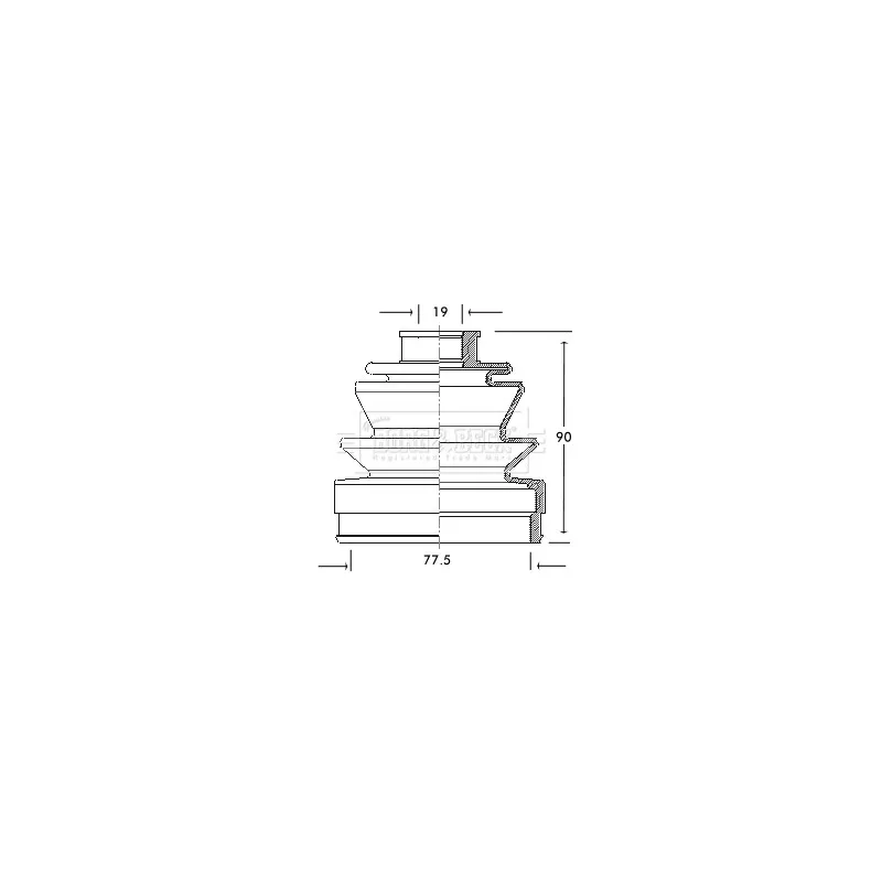 Joint-soufflet, arbre de commande BORG & BECK BCB2048