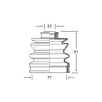 Joint-soufflet, arbre de commande BORG & BECK BCB2054