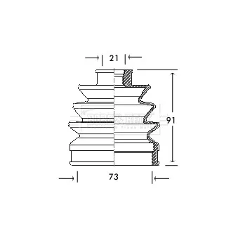 Joint-soufflet, arbre de commande BORG & BECK BCB2056