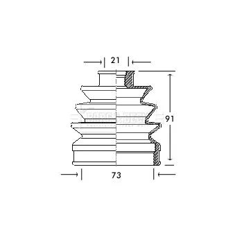 Joint-soufflet, arbre de commande BORG & BECK BCB2061
