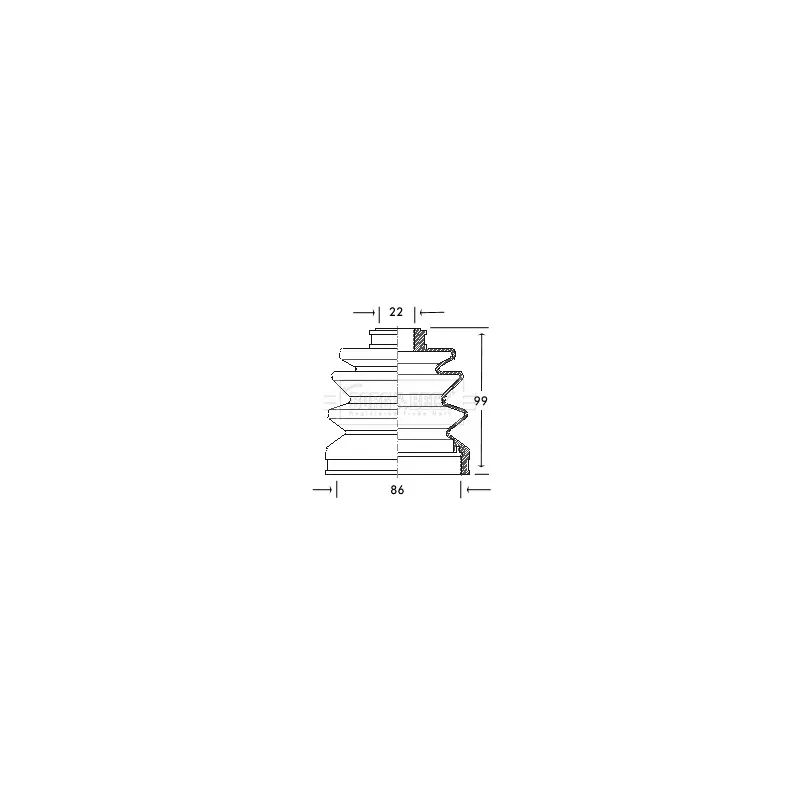 Joint-soufflet, arbre de commande BORG & BECK BCB2062