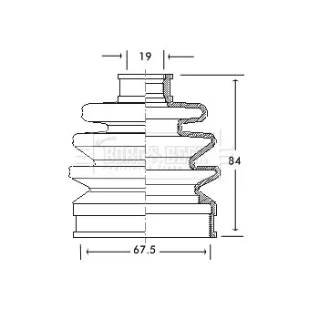 Joint-soufflet, arbre de commande BORG & BECK BCB2072