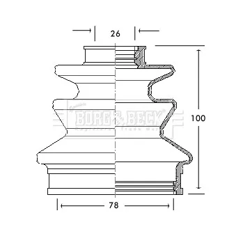 Joint-soufflet, arbre de commande BORG & BECK BCB2106