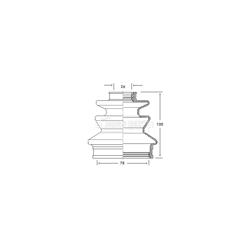 Joint-soufflet, arbre de commande BORG & BECK BCB2106