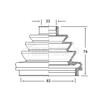 Joint-soufflet, arbre de commande BORG & BECK BCB2110