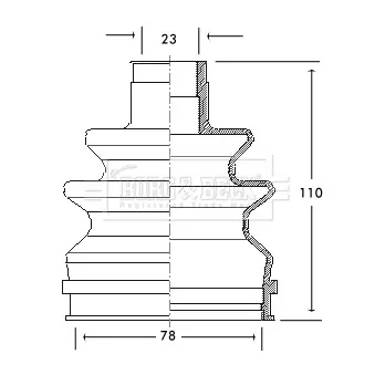 Joint-soufflet, arbre de commande BORG & BECK BCB2111