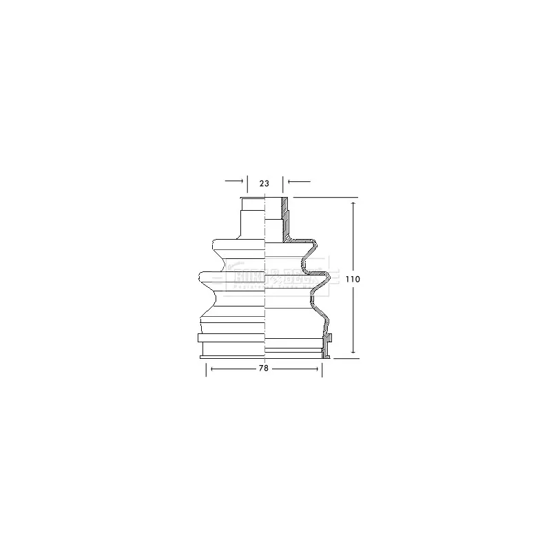 Joint-soufflet, arbre de commande BORG & BECK BCB2111