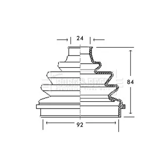Joint-soufflet, arbre de commande BORG & BECK BCB2138