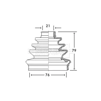Joint-soufflet, arbre de commande BORG & BECK BCB2143