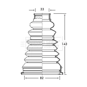 Joint-soufflet, arbre de commande BORG & BECK BCB2163