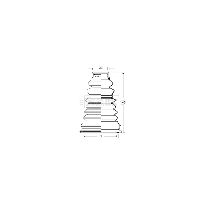 Joint-soufflet, arbre de commande BORG & BECK BCB2163