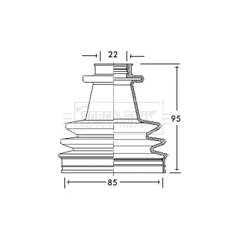 Joint-soufflet, arbre de commande BORG & BECK BCB2165