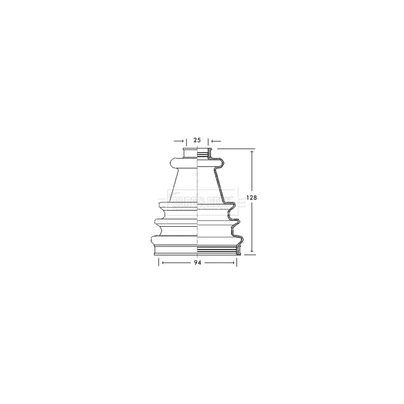 Joint-soufflet, arbre de commande BORG & BECK BCB2170