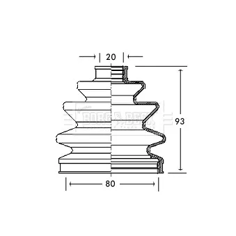 Joint-soufflet, arbre de commande BORG & BECK BCB2171
