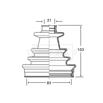Joint-soufflet, arbre de commande BORG & BECK BCB2175