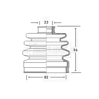 Joint-soufflet, arbre de commande BORG & BECK BCB2184