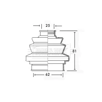 Joint-soufflet, arbre de commande BORG & BECK BCB2196