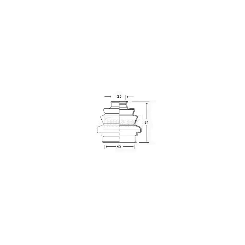 Joint-soufflet, arbre de commande BORG & BECK BCB2196