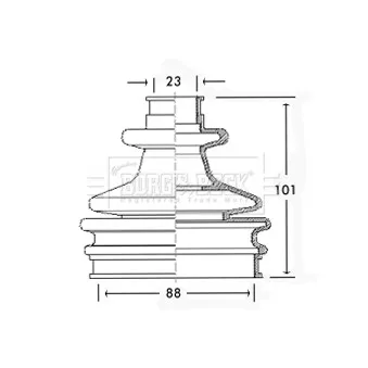Joint-soufflet, arbre de commande BORG & BECK BCB2201