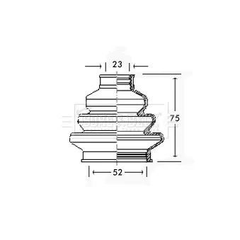 Joint-soufflet, arbre de commande BORG & BECK BCB2220