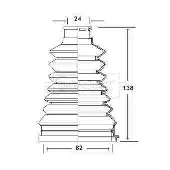 Joint-soufflet, arbre de commande BORG & BECK BCB2226
