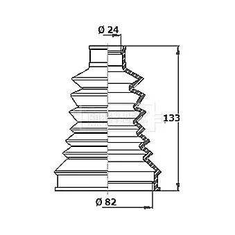Joint-soufflet, arbre de commande BORG & BECK BCB2226R