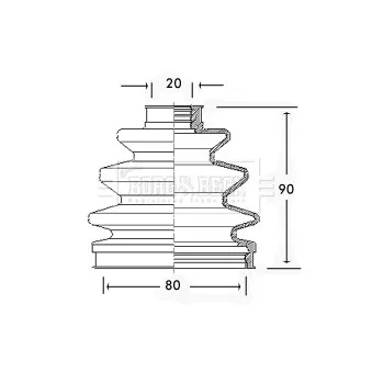 Joint-soufflet, arbre de commande BORG & BECK BCB2231