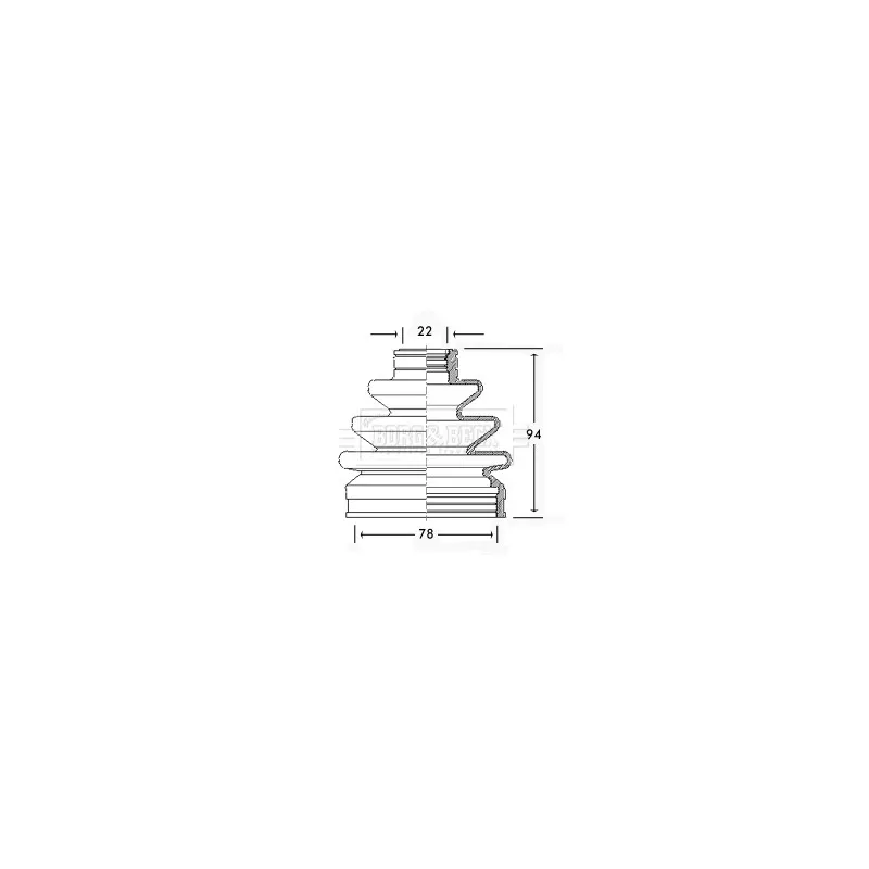 Joint-soufflet, arbre de commande BORG & BECK BCB2246