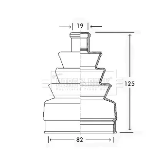 Joint-soufflet, arbre de commande BORG & BECK BCB2249